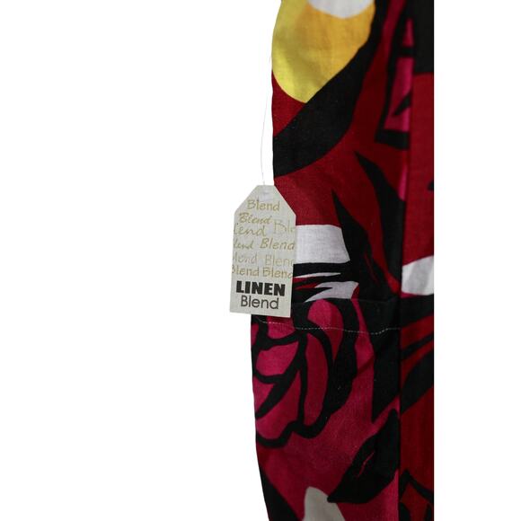 For Cynthia NWT Maxi Dress Lagenlook Linen Blend Hawaii Floral Island Beach XL - Picture 2 of 15